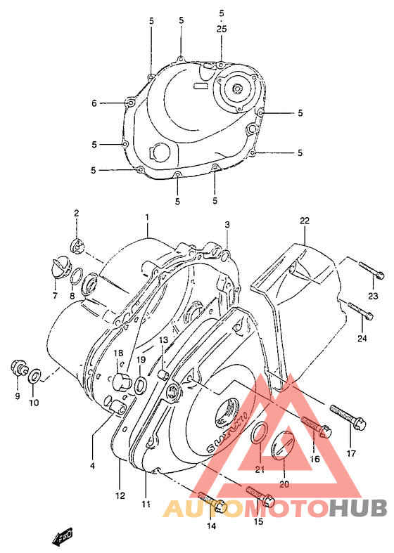Crankcase cover ass`y  (v