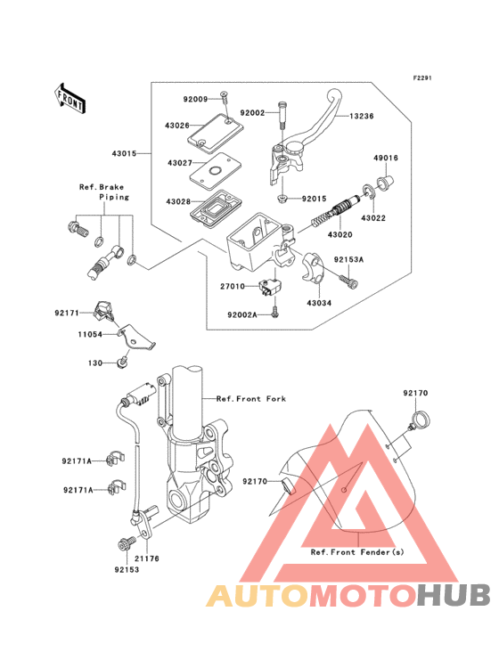 Front master cylinder(b7f/b8f)