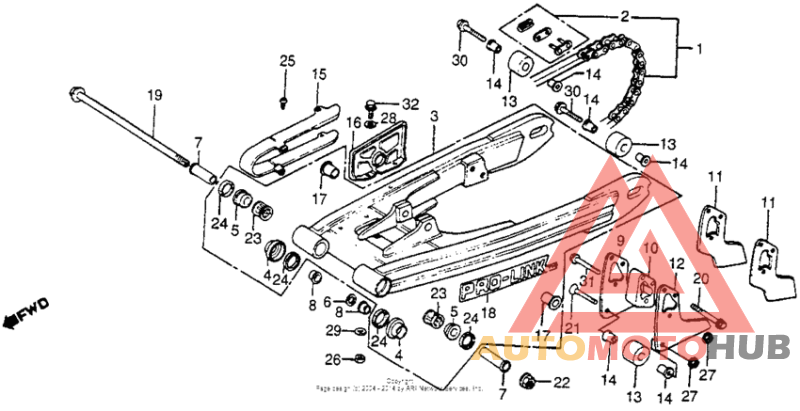 Swingarm + drive chain 81