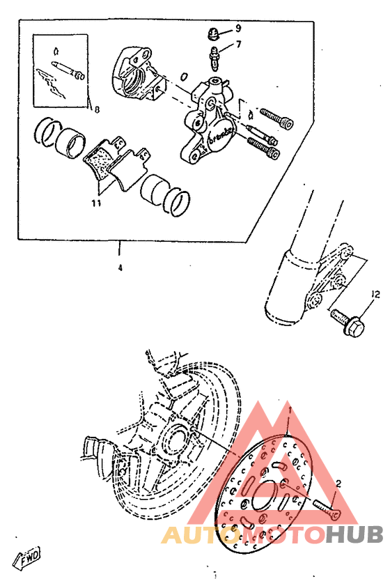 Front brake. caliper