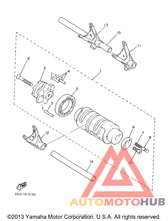 Shift cam  shift fork