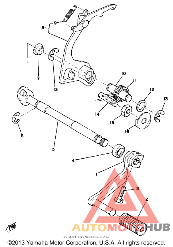 Shift shaft pedal