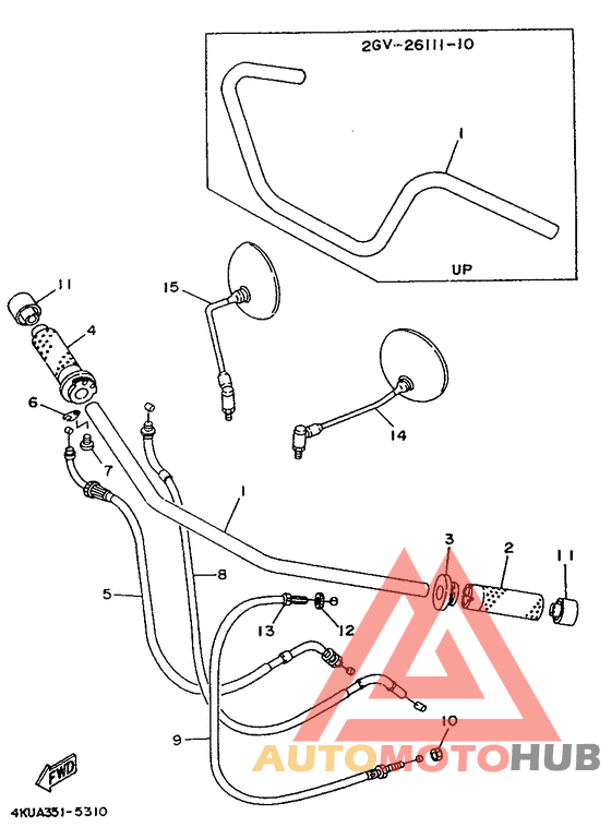 Steering handle. cable