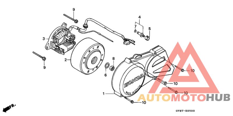 Left crankcase cover/ generator
