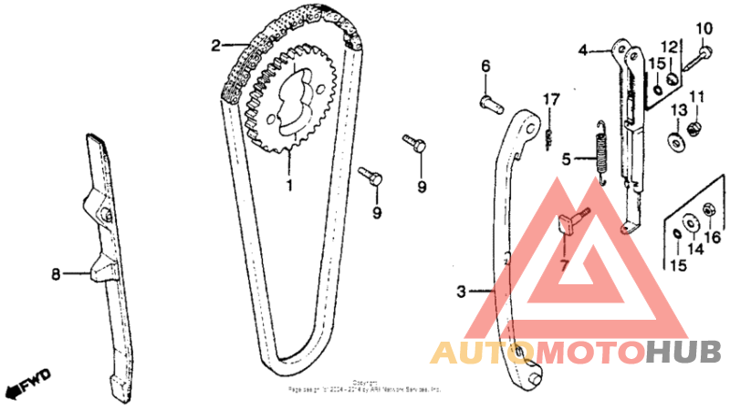 Cam chain + tensioner