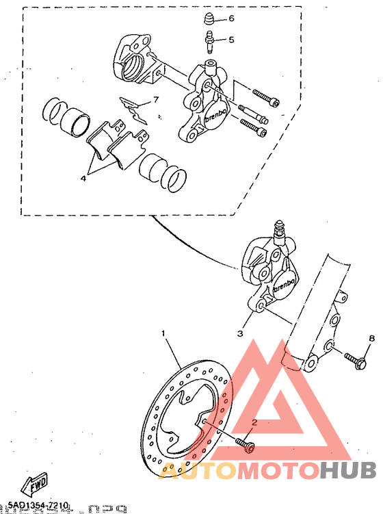 Front brake. caliper