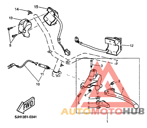 Handle switch. lever