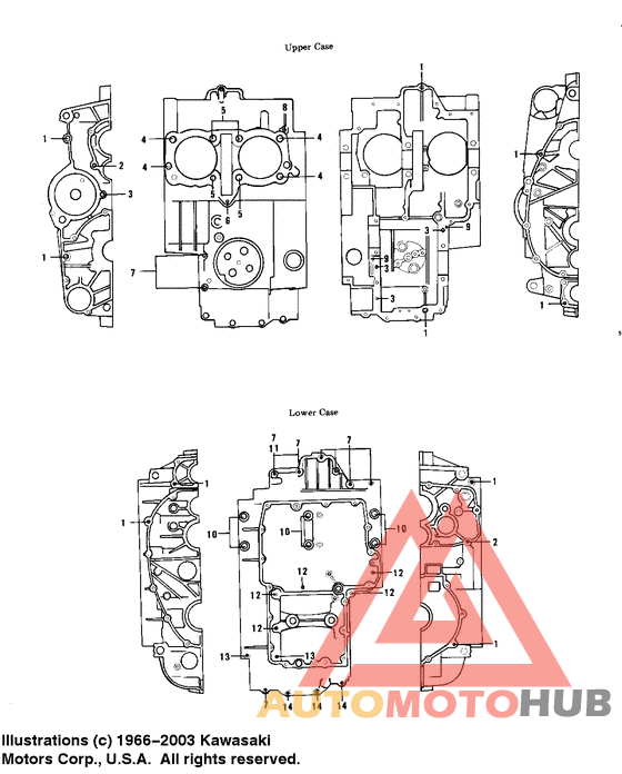 Crankcase bolt & stud pattern