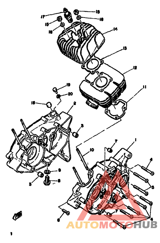 Crankcase. cylinder