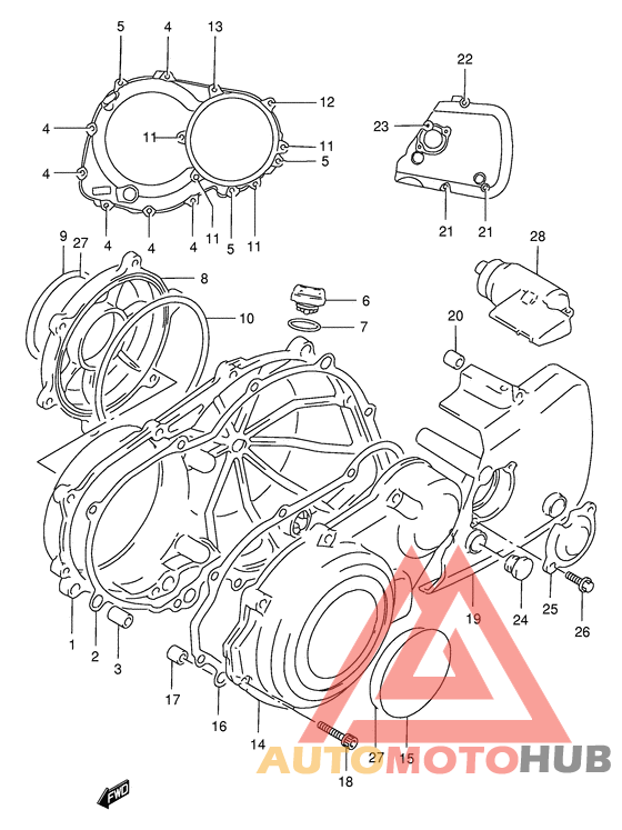 Crankcase cover ass`y  (v