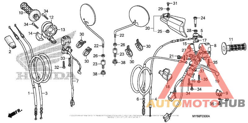 Handle Lever + Switch + Cable