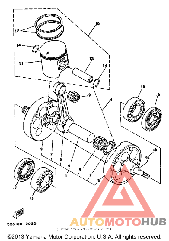 Crankshaft-piston