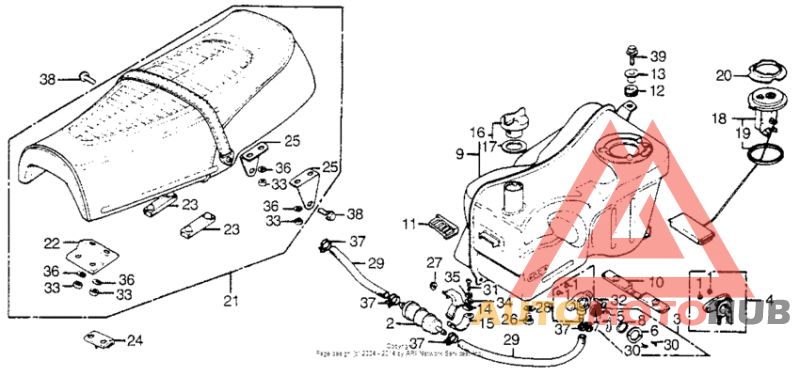 Fuel tank + seat