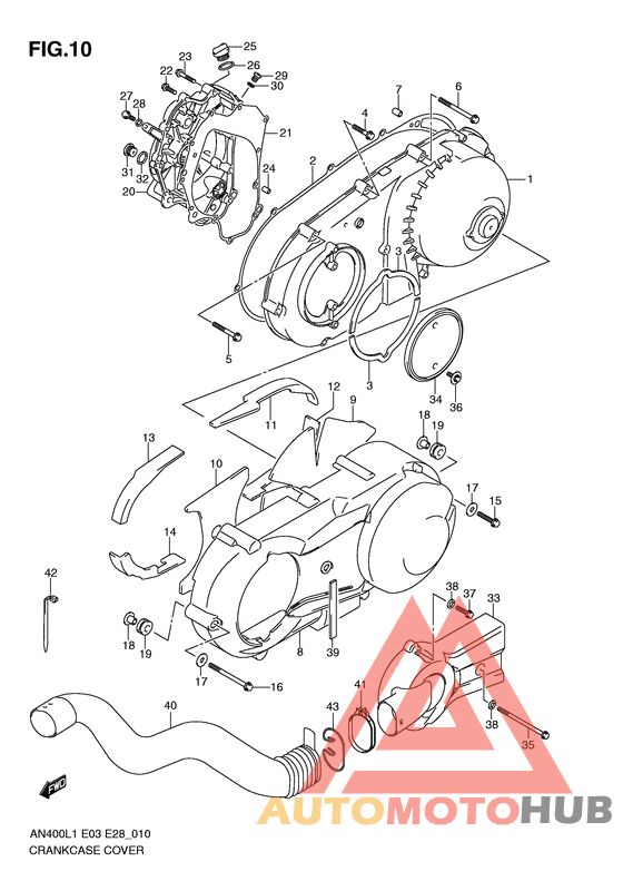 Crankcase cover ass`y  (v