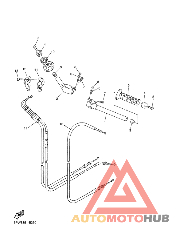 Steering handle. cable