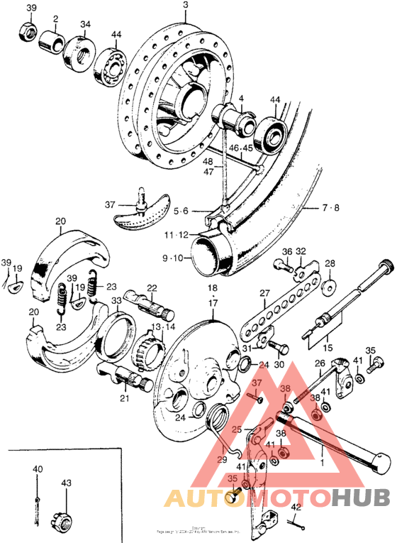 Cb/cl175front wheel
