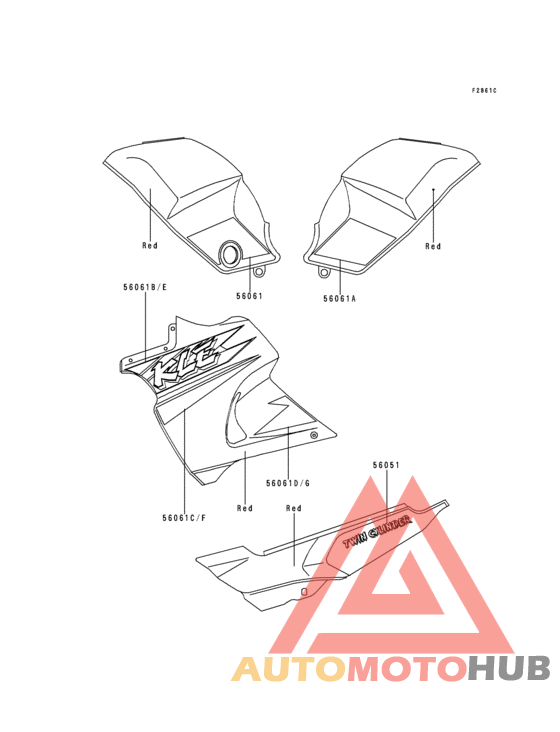 Decals(red)(kle500-a6)