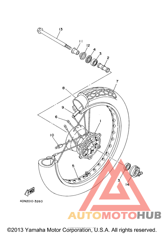 Переднее колесо