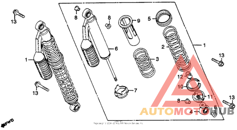 Rear shock absorber 80