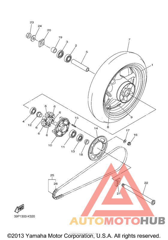 Переднее колесо