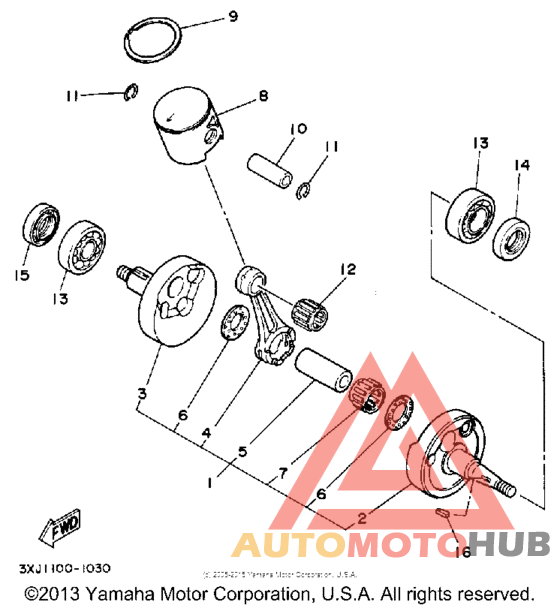 Crankshaft-piston