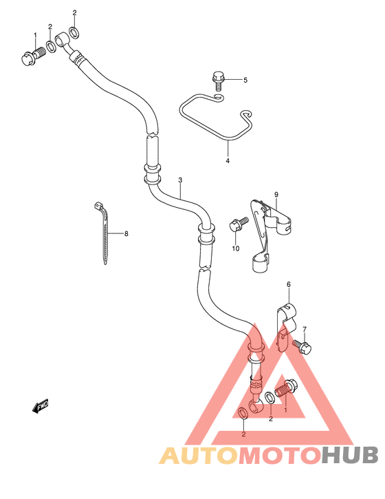 Передние тормозные трубки