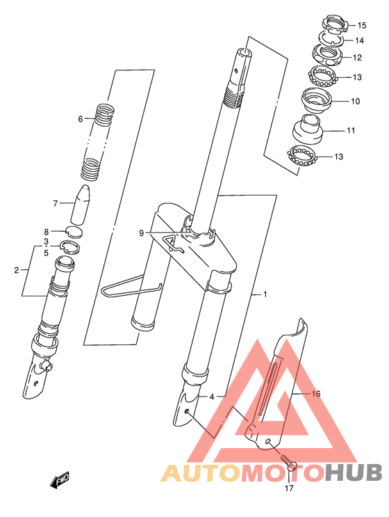 Вилка передней оси