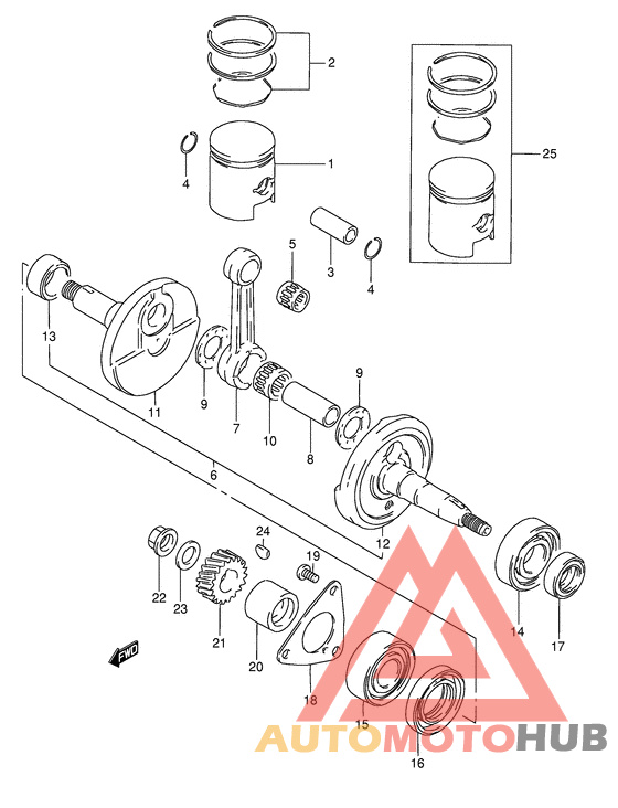 Вал коленчатый