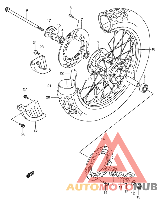 Rear wheel complete assy