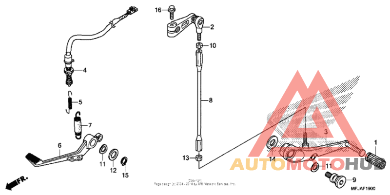 Brake pedal + change pedal