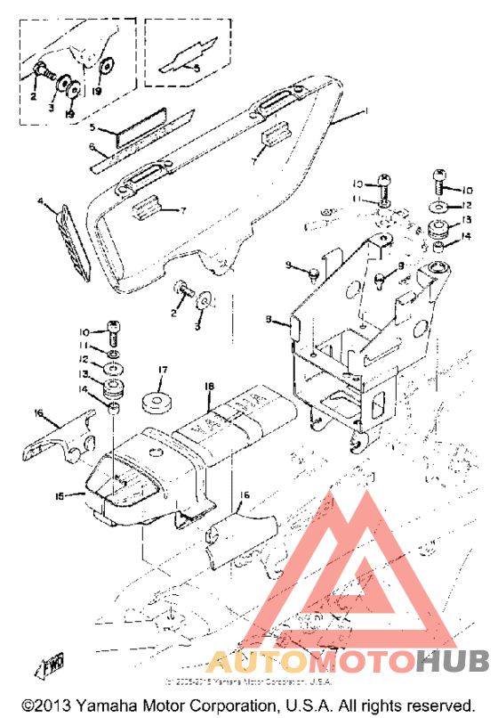 Side cover tool box battery box