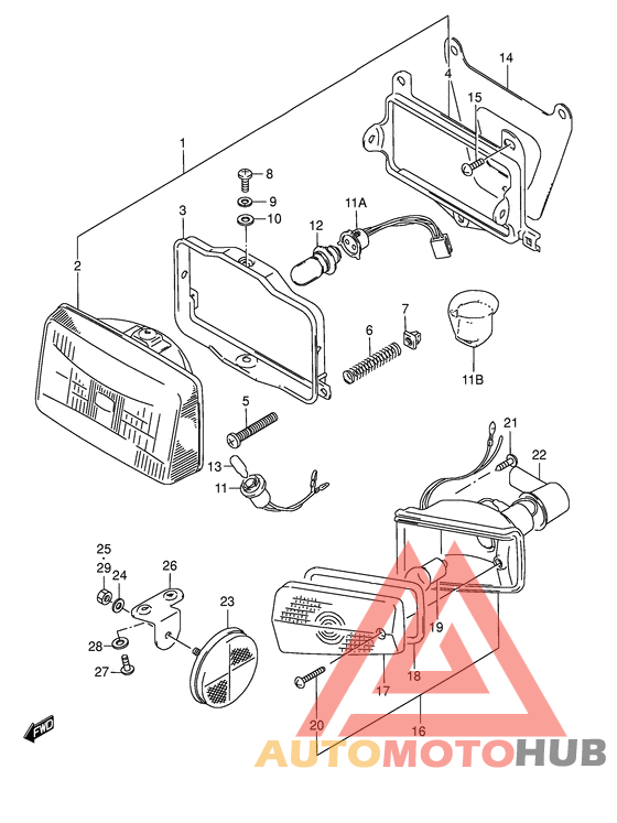 Headlamp - front turnsignal