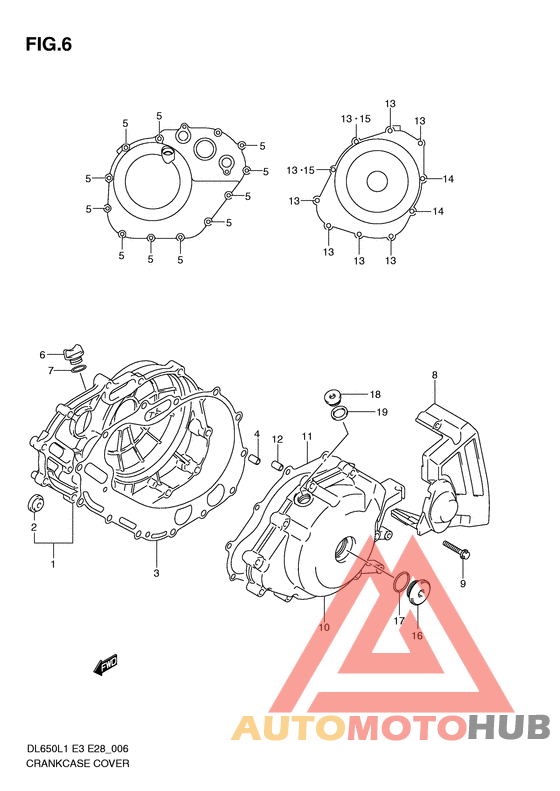 Crankcase cover ass`y  (v