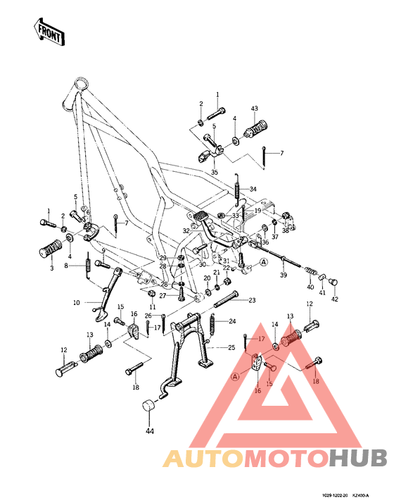 Footrests/stands/brake pedal