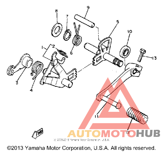 Shift shaft pedal