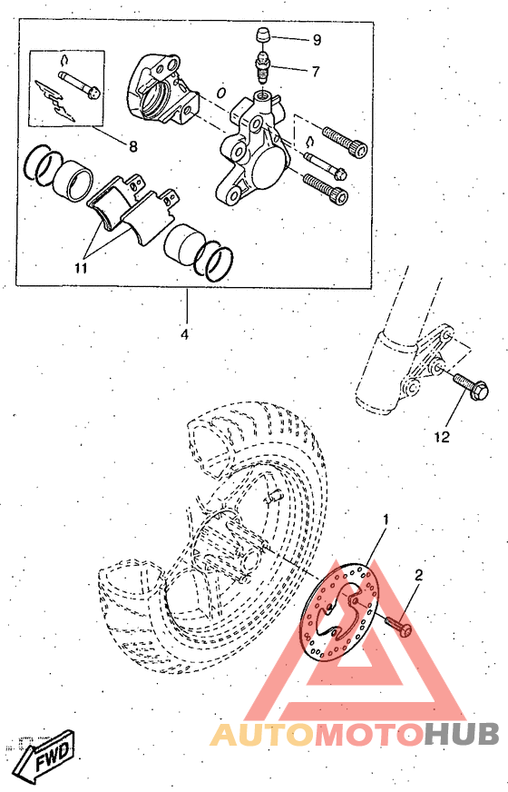 Front brake. caliper