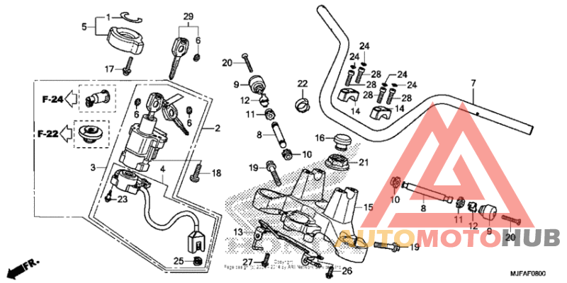 Handlebar + top bridge
