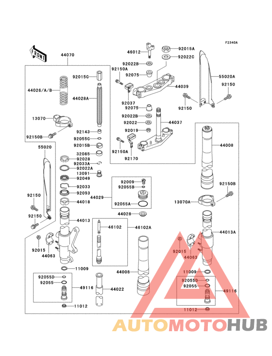 Front fork(1/2)(kx500-e6/e7)