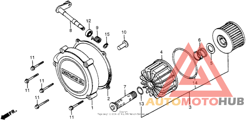 Clutch cover + oil filter