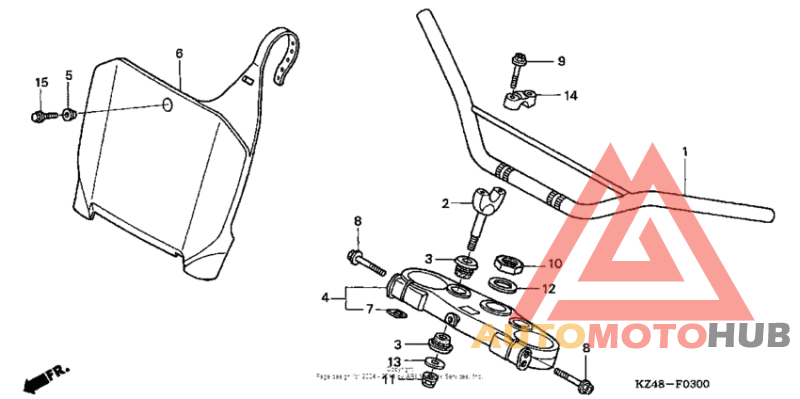 Handlebar + top bridge ('02-'03)