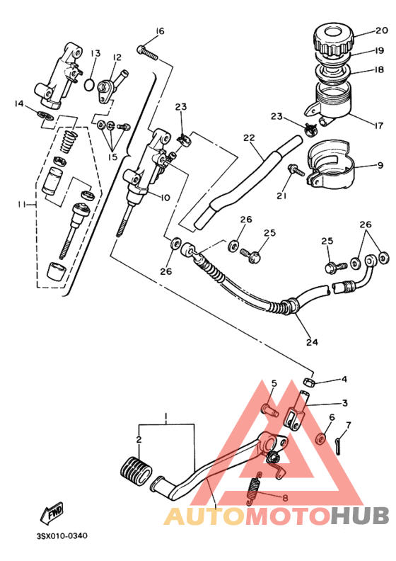 Rr master cylinder assy