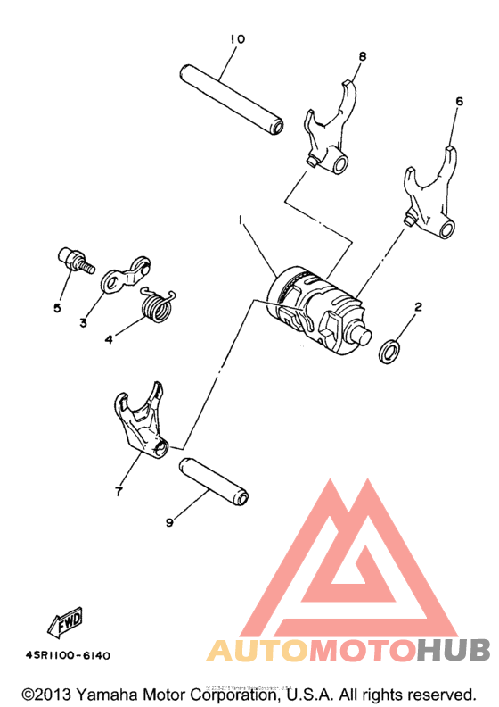 Shift cam - shift fork