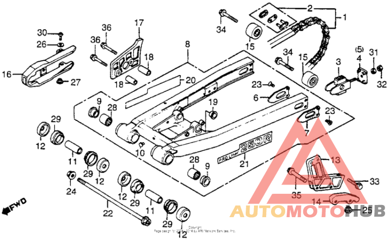 Swingarm + drive chain 83
