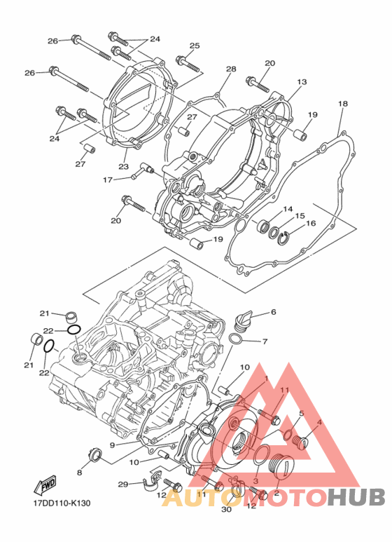 Crankcase cover ass`y  (v