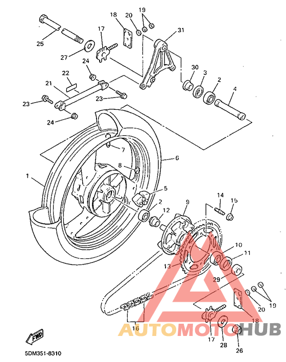 Переднее колесо