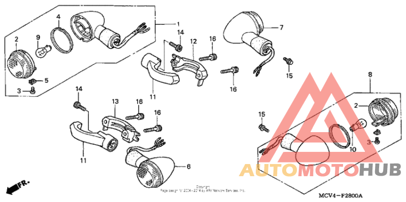 Front + rear turn signal