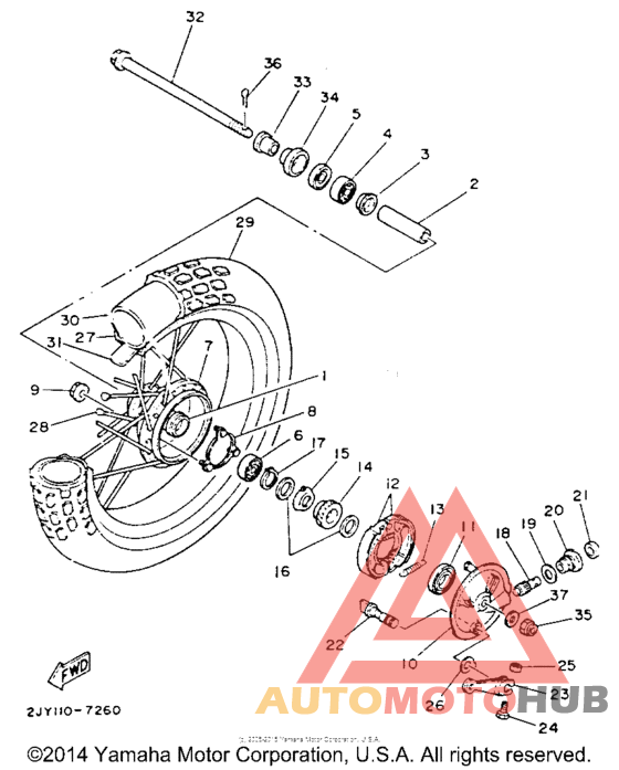 Переднее колесо