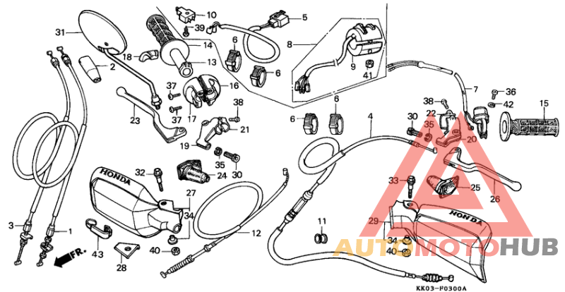 Handle lever/switch/cable