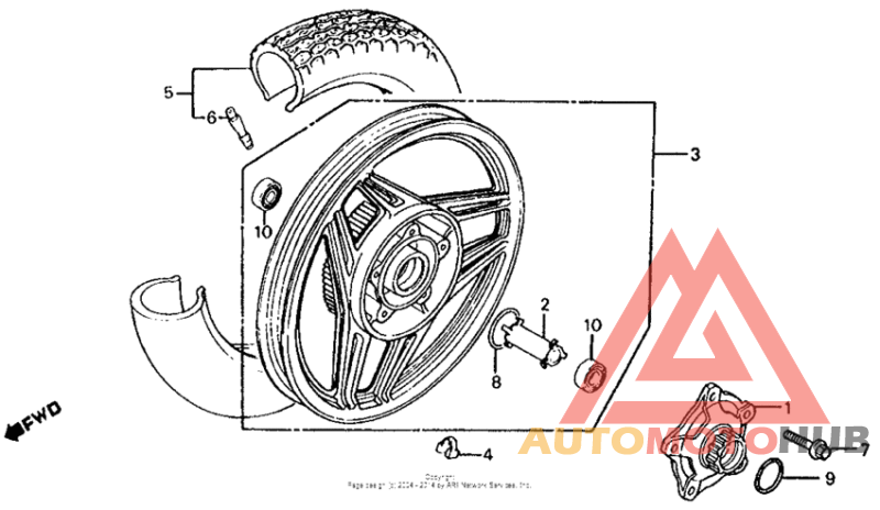 Переднее колесо