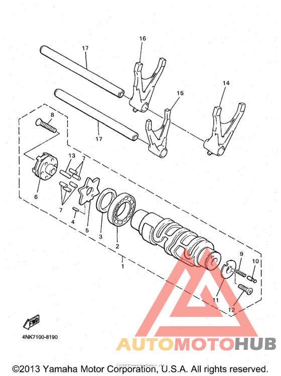 Shift cam  shift fork
